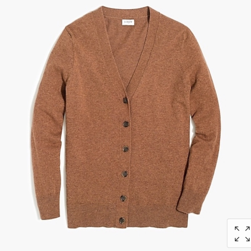 J.Crew Factory Camel V-Neck Cardigan - Small